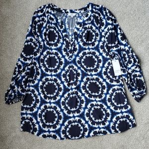 NWT Medium Crown and Ivy 3/4 Sleeve Shirt